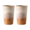 HKliving Handgemachte XL Becher 70’s, 2er-Set 23