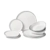 Broste Copenhagen Handgemachtes Geschirr-Set Salt Aus Porzellan, 4 Personen (12-tlg.) 14