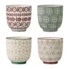 Bloomingville XS Becher Karine Mit Kleinem Muster, 4er-Set 19