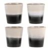 HKliving Handgemachte XS Becher 70’s, 4er-Set 25