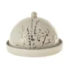 Bloomingville Handgemachte Butterdose Bea Mit Gräser-Motiv Und Craquelé Glasur 17